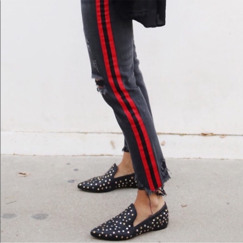 Signature8 NWOT Black Jeans with Red Stripe